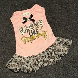 💞Pink/Animal Print•Sassy Like Mommy Dress•Size:S💞
